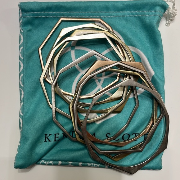 Kendra Scott Bangle Set 10 pcs rose gold, silver, gold - Picture 2 of 3